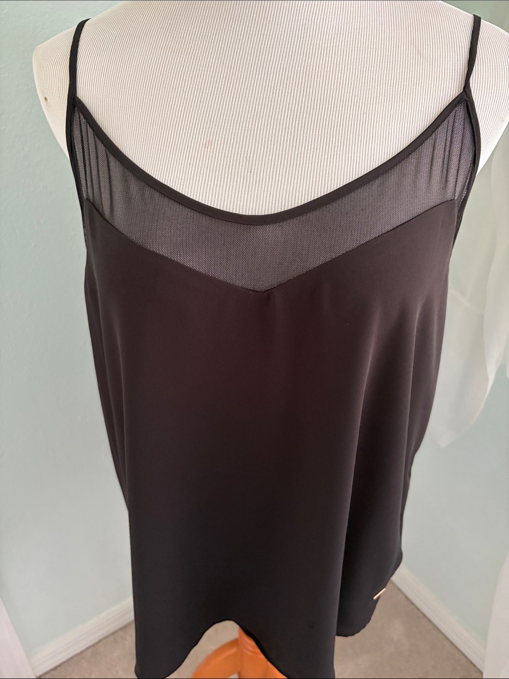 Tahari - Classic Black Mesh-Detail Camisole or dressy tank top
